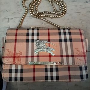 Burberry Haymarket Check Canvas Crossbody Purse